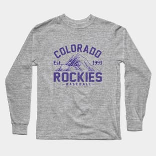 Retro Colorado Rockies 1 by Buck Tee Long Sleeve T-Shirt